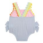 Seersucker Bow One-Piece Swimsuit - Persnickety Shop