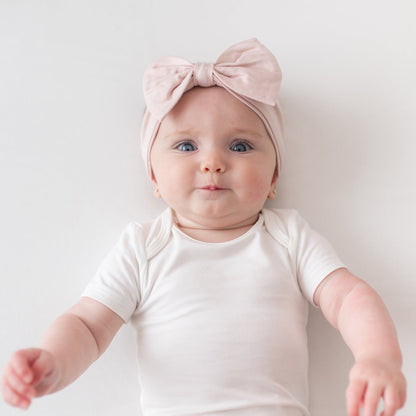 Kyte Bow Headband in Blush - Persnickety Shop