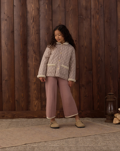 RYLEE + CRU POINTELLE KNIT PANT ROSEWOOD