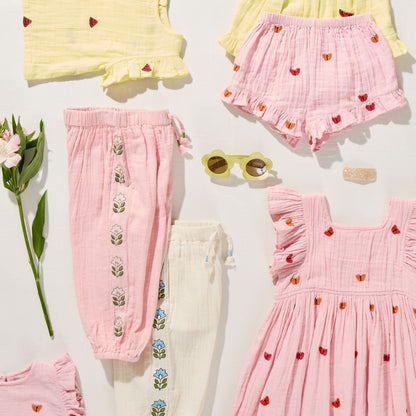 Pink Chicken - Baby Girls Girls Roey 2-PC Set - Butterfly Embroidery - Persnickety Shop