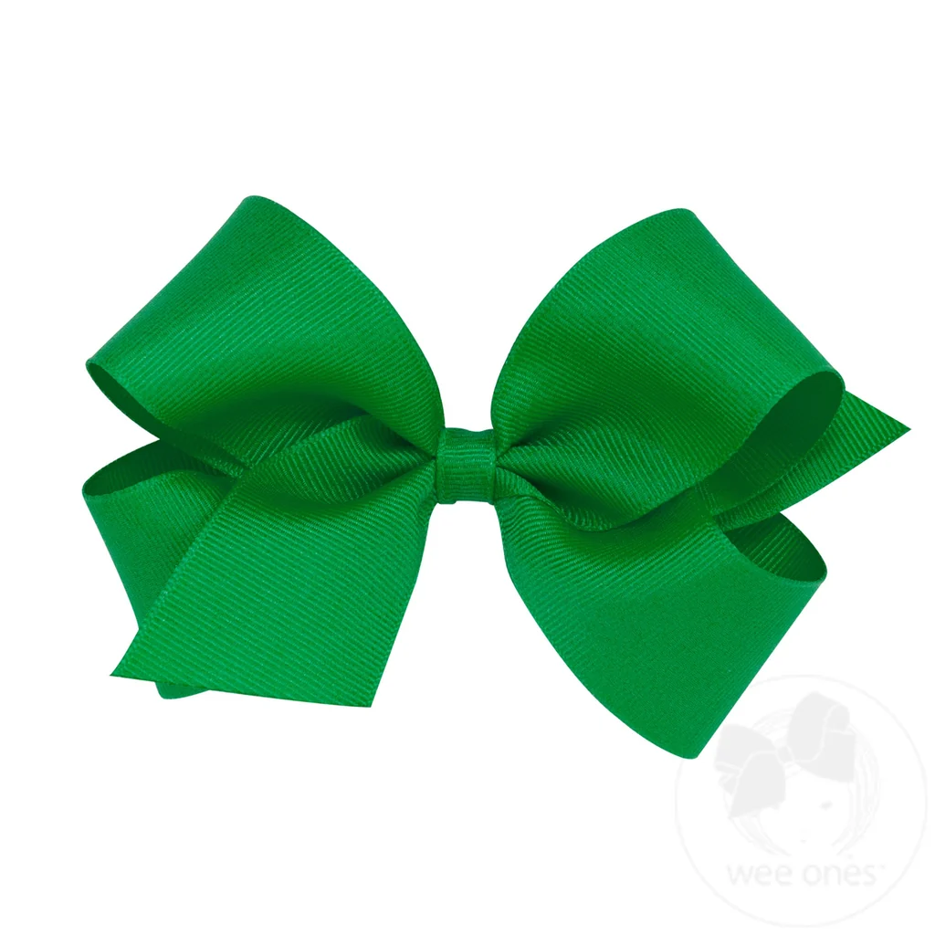 Wee Ones Baby Grosgrain Hair Bow GREEN