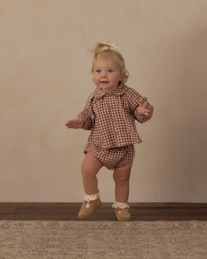 RYLEE & CRU NELLIE SET BRICK CHECK