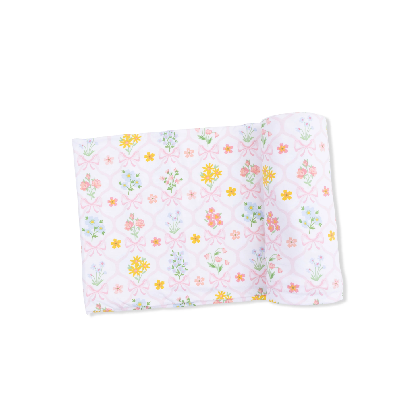 Spring Blooms Bow Trellis - Swaddle Blanket - Persnickety Shop