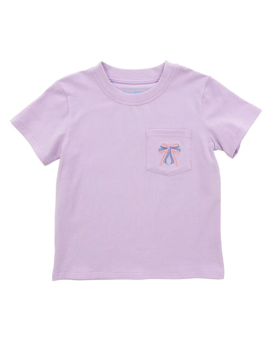 Girl Pocket Tee- Bow - Persnickety Shop