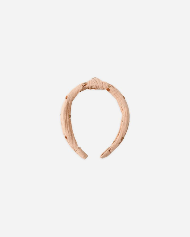 KNOTTED HEADBAND CHERRY EMBROIDERY - Persnickety Shop