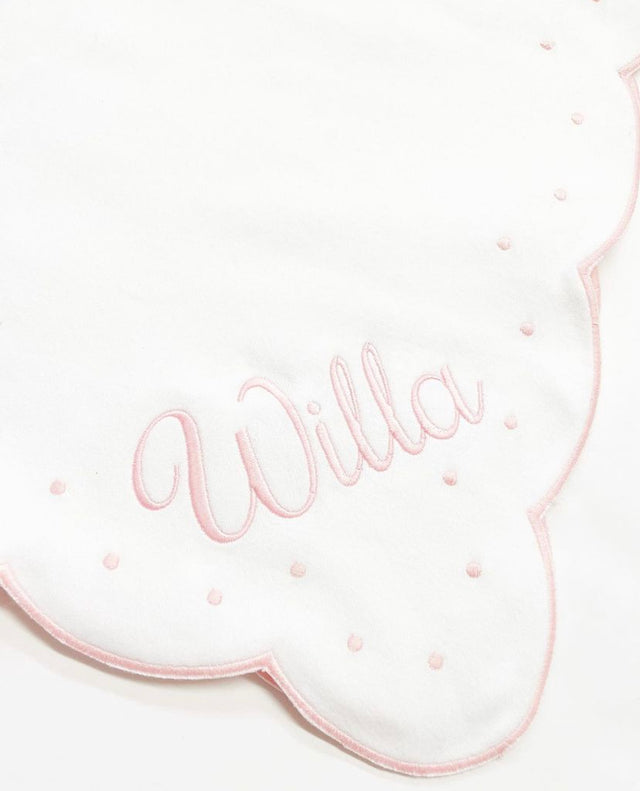 The Proper Peony Pink Scalloped Receiving Blanket - Persnickety Shop