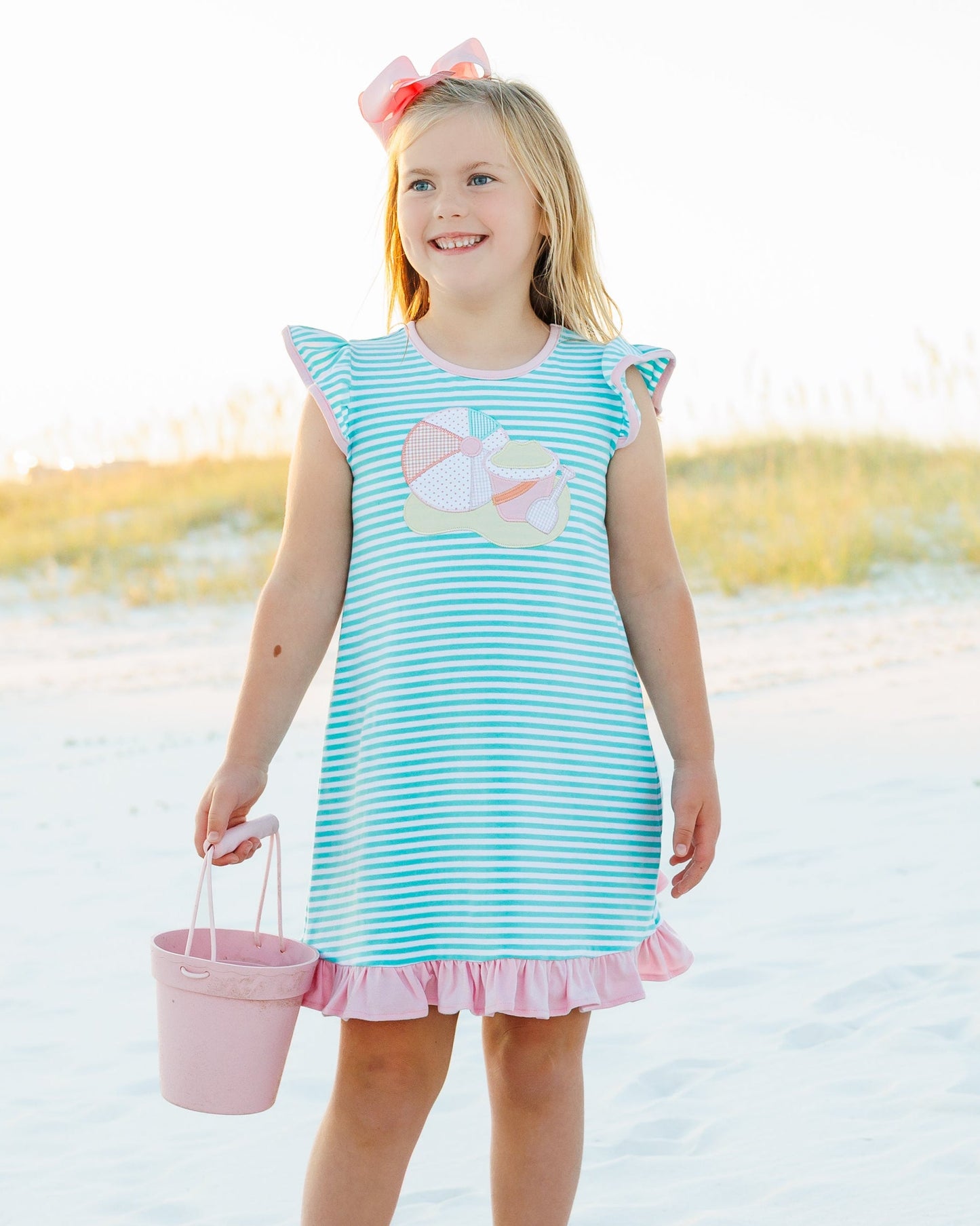 Jellybean Beach Days Flutter Dress - Persnickety Shop