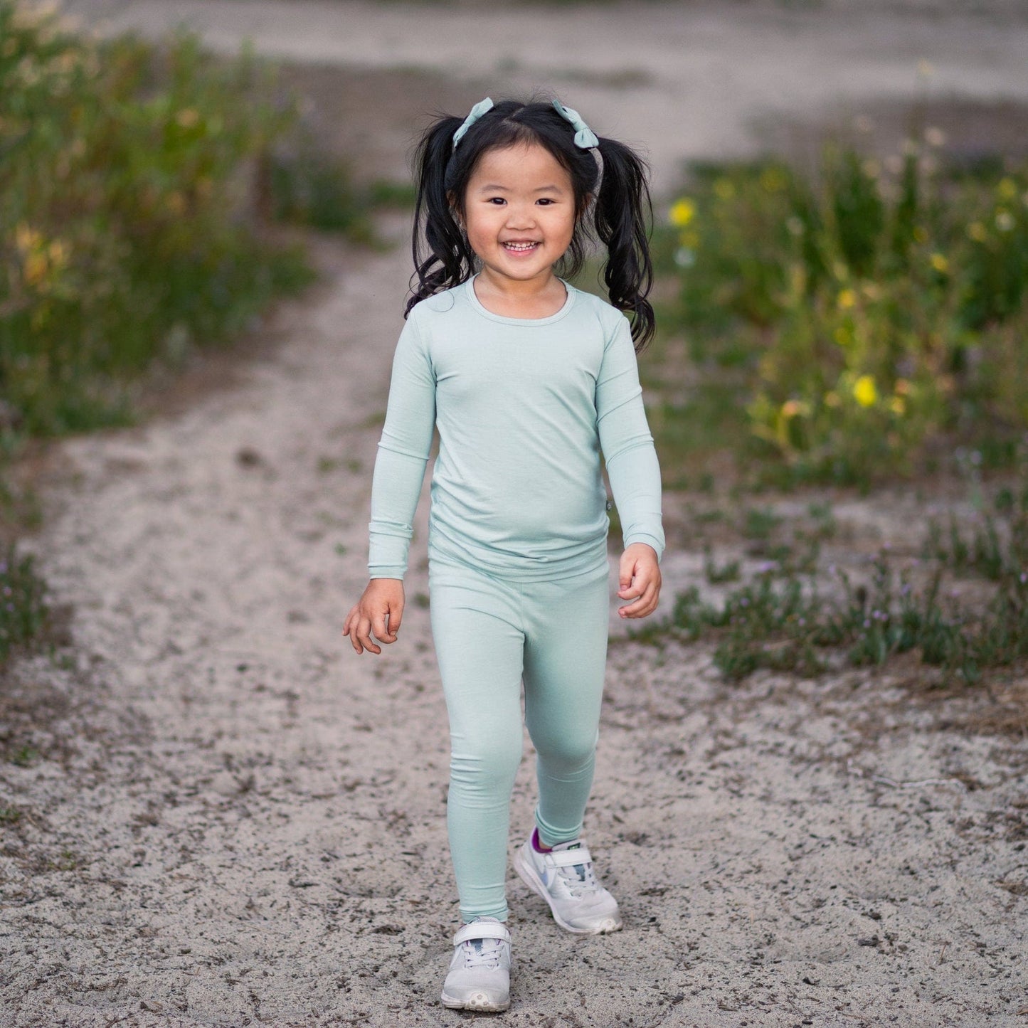 Kyte Long Sleeve Pajamas in Sage - Persnickety Shop
