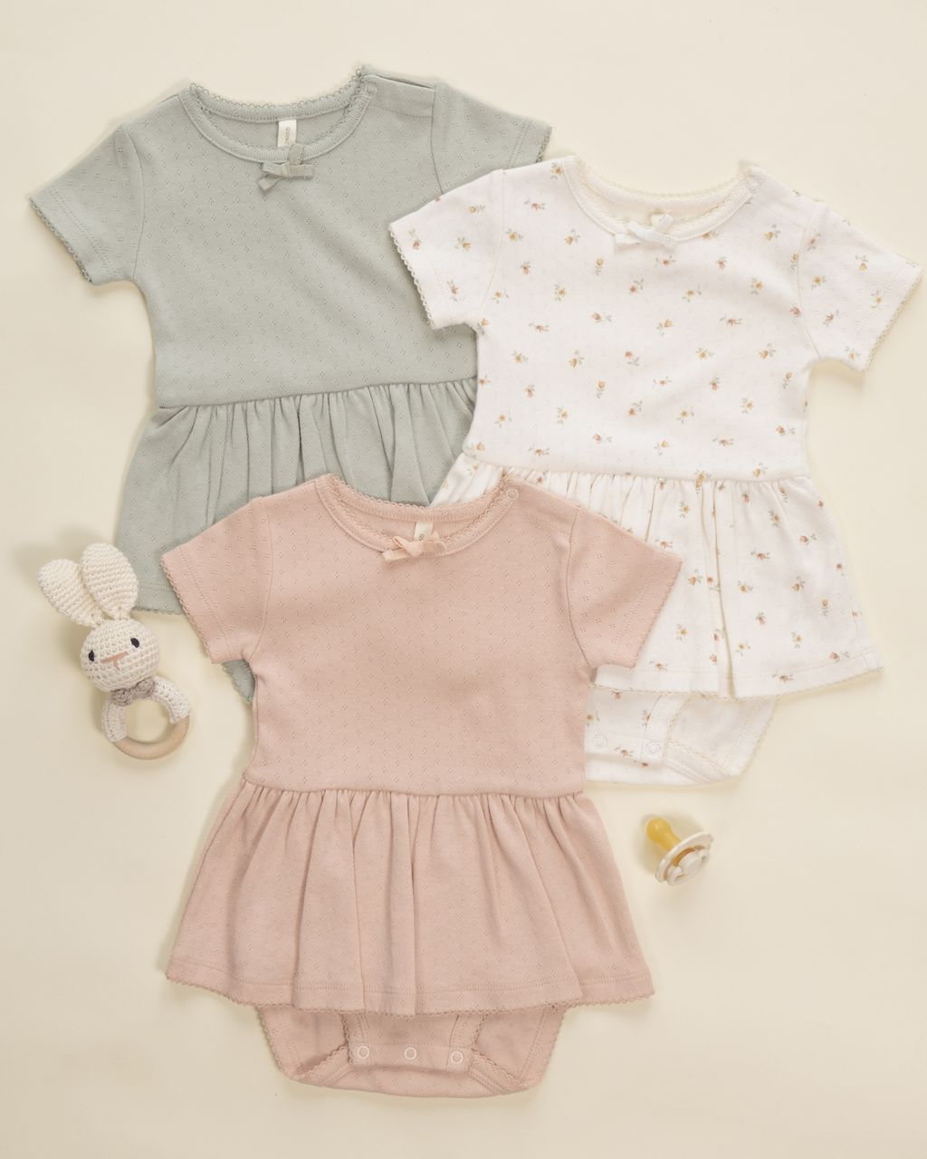 Pointelle Skirted Bodysuit || Melon - Persnickety Shop