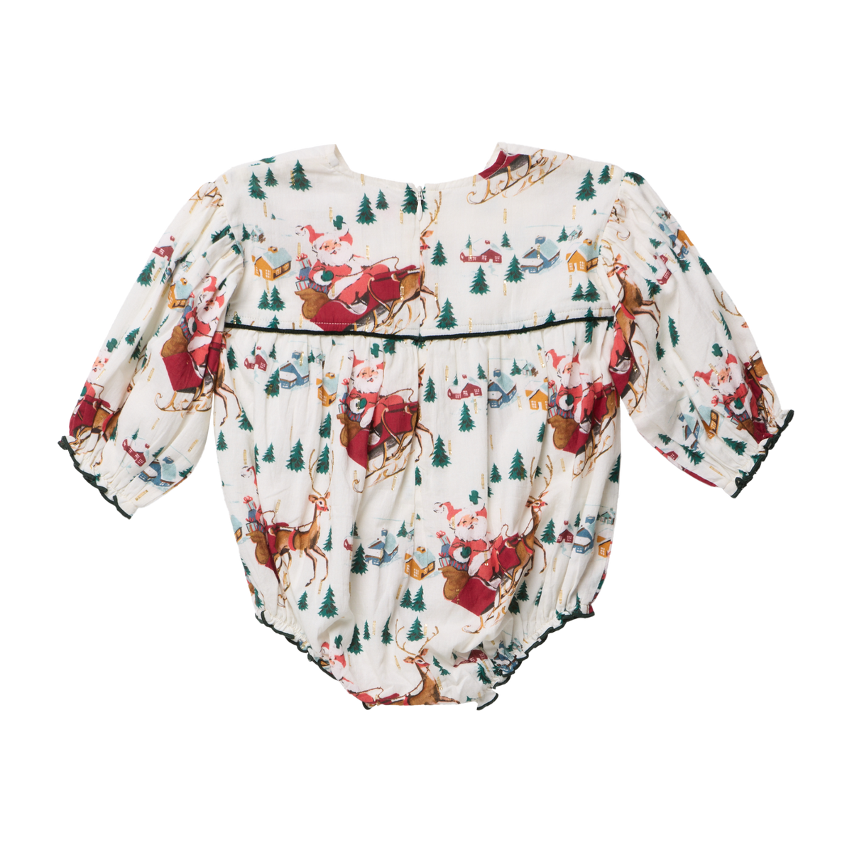 Pink Chicken Baby Girls Wynne Bubble- Santa's Sleigh - Persnickety Shop