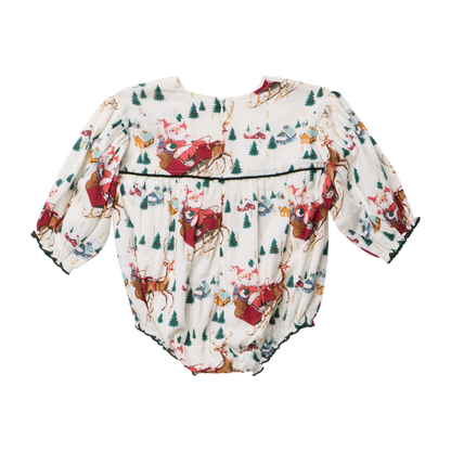 Pink Chicken Baby Girls Wynne Bubble- Santa's Sleigh - Persnickety Shop