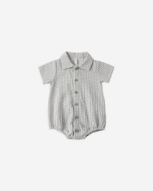 Matteo Romper || Sage Gingham - Persnickety Shop