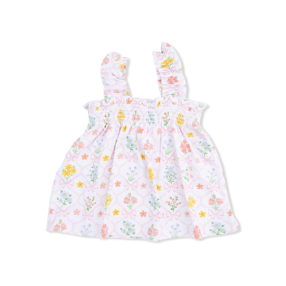 Spring Blooms Bow Trellis - Ruffly Strap Top And Bloomer - Persnickety Shop