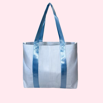 Oh! Mint Preppy Stripes Duffells, Bibs, and Totes - Persnickety Shop