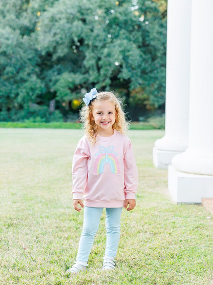 Trotter Street Kids French Terry Pullover-Rainbow