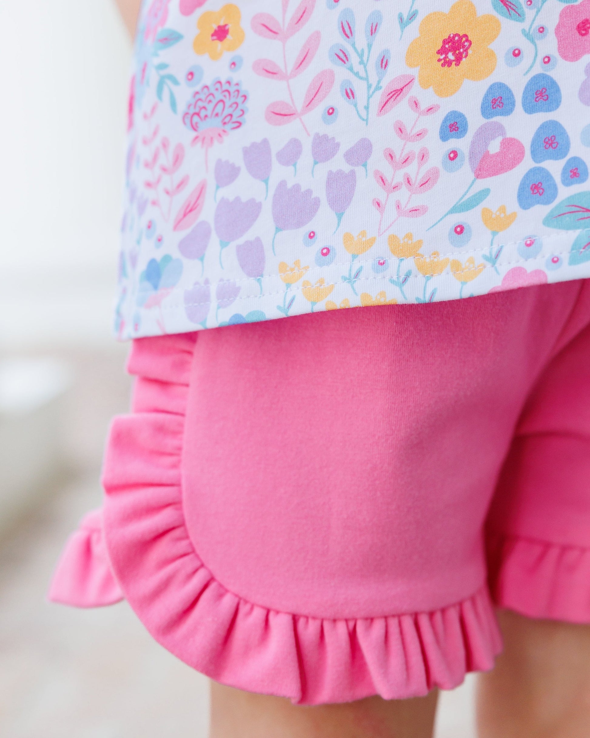 Jellybean Girl's Poppies and Petals Ruffle Short Set - Persnickety Shop