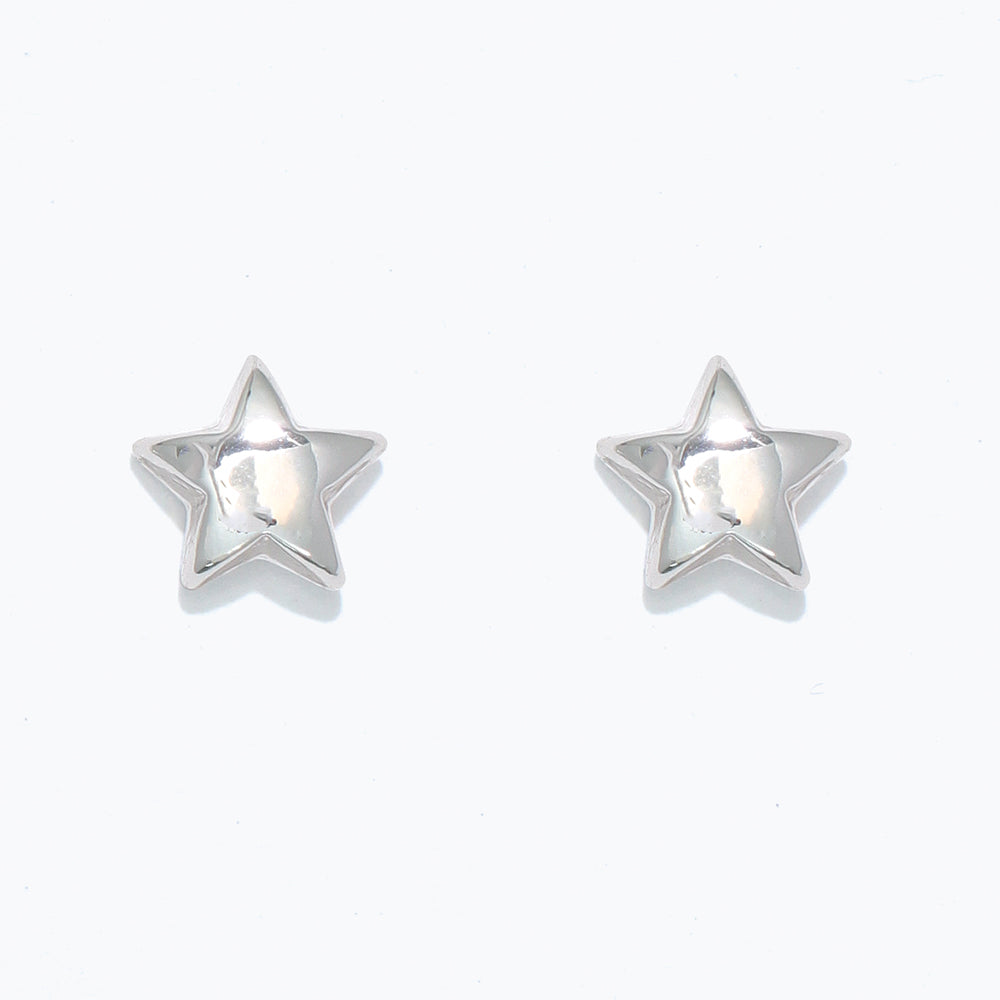 Earrings-Bright Silver Stars