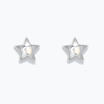Earrings-Bright Silver Stars
