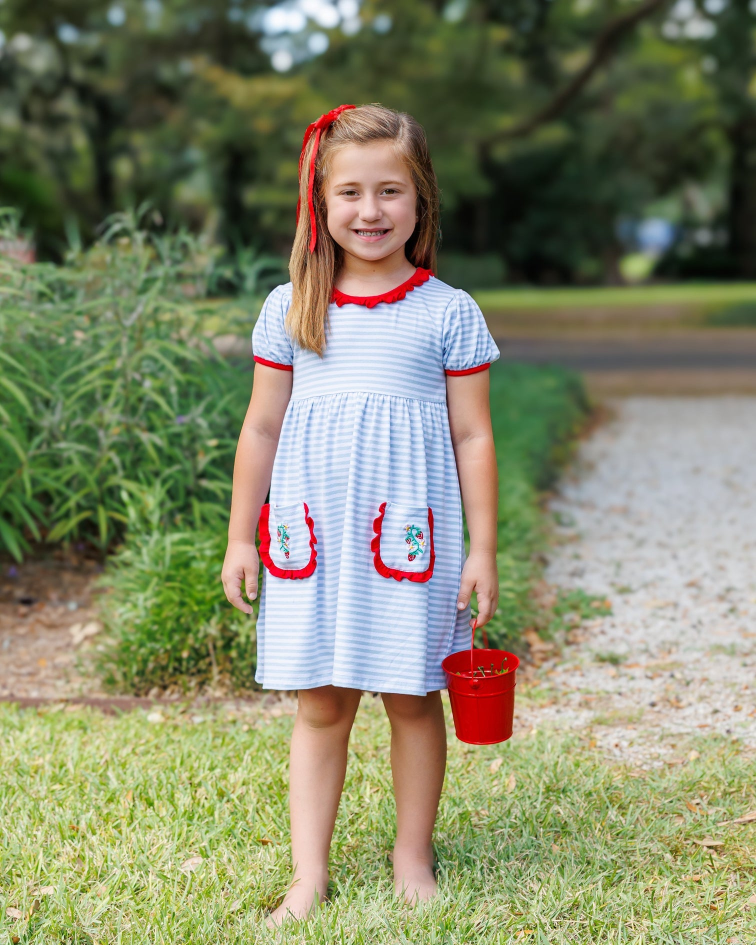 So Berry Sweet Ruffle Pocket Dress  by Jellybean by Smock Candy - Persnickety Shop