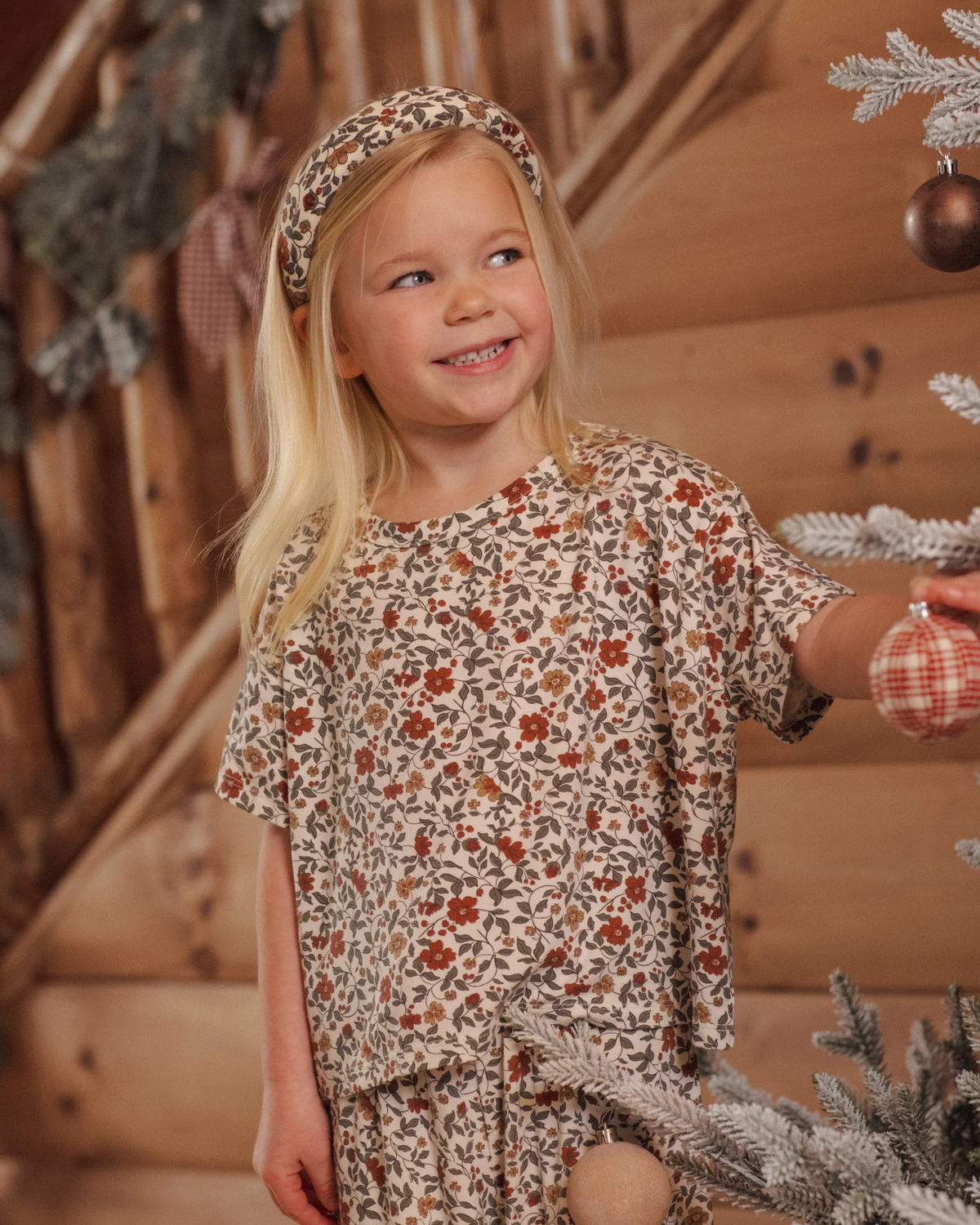 RYLEE + CRU PADDED HEADBAND HOLIDAY FLORAL