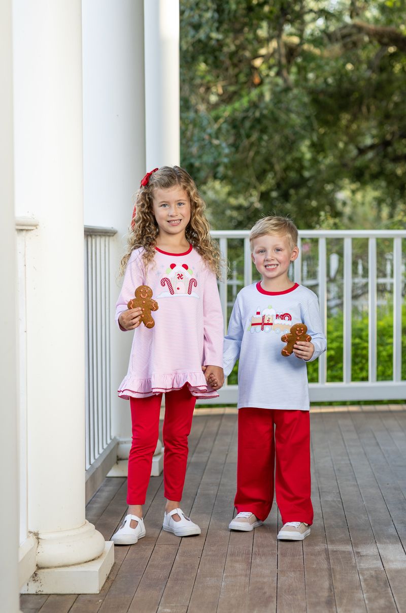 Trotter Street Gingerbread Train Pant Set