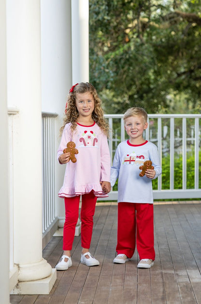 Trotter Street Gingerbread Train Pant Set