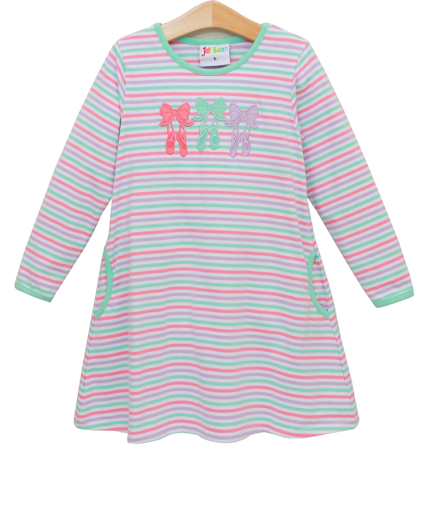 PRE-ORDER | Bows & Ballet Pocket Dress Jellybean by Smock Candy - Persnickety Shop