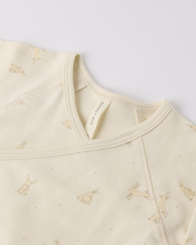 Wrap Top + Footed Pant Set || Bunnies - Persnickety Shop