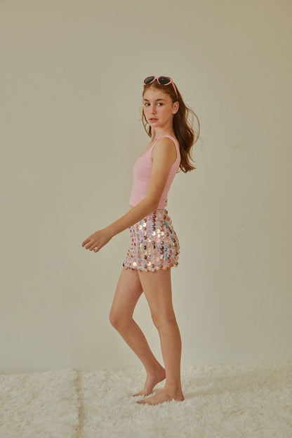 Harlow Light Pink Heart Cut Out Tank - Persnickety Shop