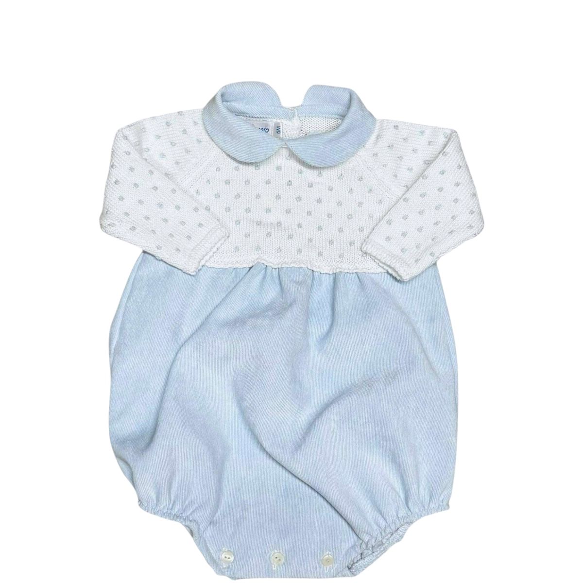 Mi Lucero Blue Collar Dot Corduroy Bubble - Persnickety Shop