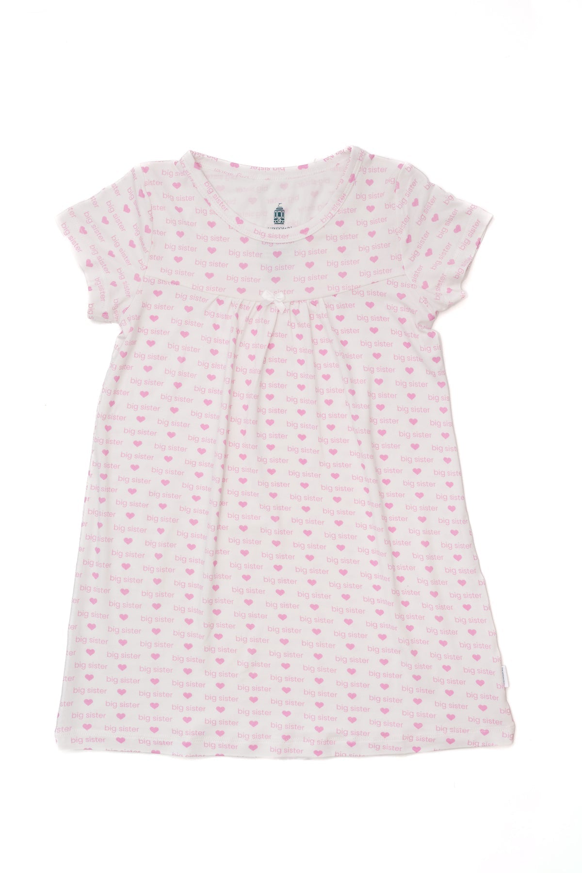 Girls Pink Big Sister Bamboo Dress
