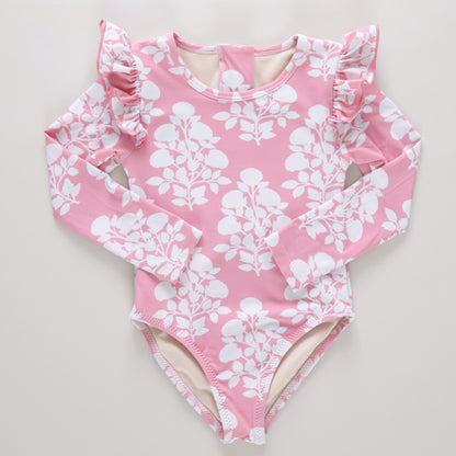 Baby Girls Rachel SwimSuit - Pink Bouquet Floral - Persnickety Shop