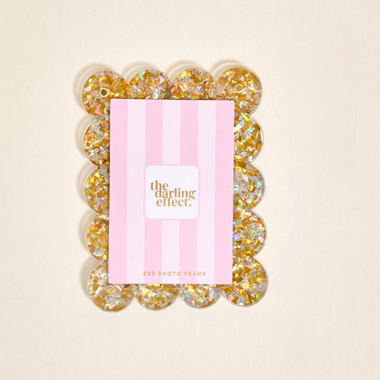Gold Glitter Mini Acrylic Picture Frame Magnet - Persnickety Shop