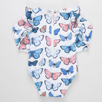 Girls Rachel Suit - vintage butterflies - Persnickety Shop