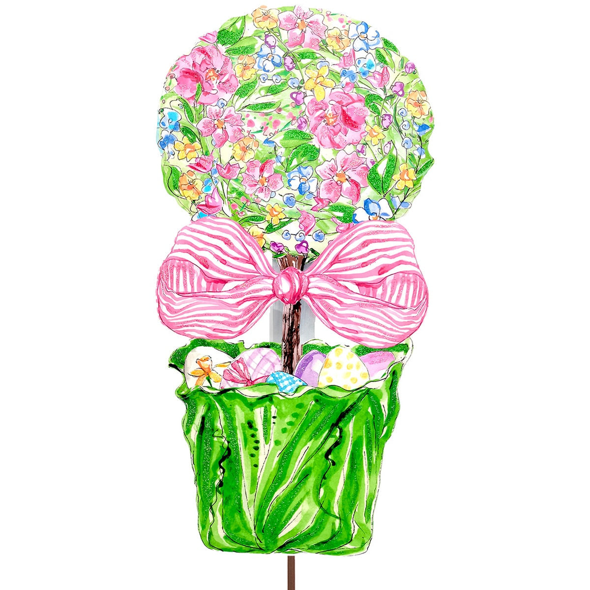 The Round Top Collection Rosanne Beck Cabbage Pot Topiary - Persnickety Shop