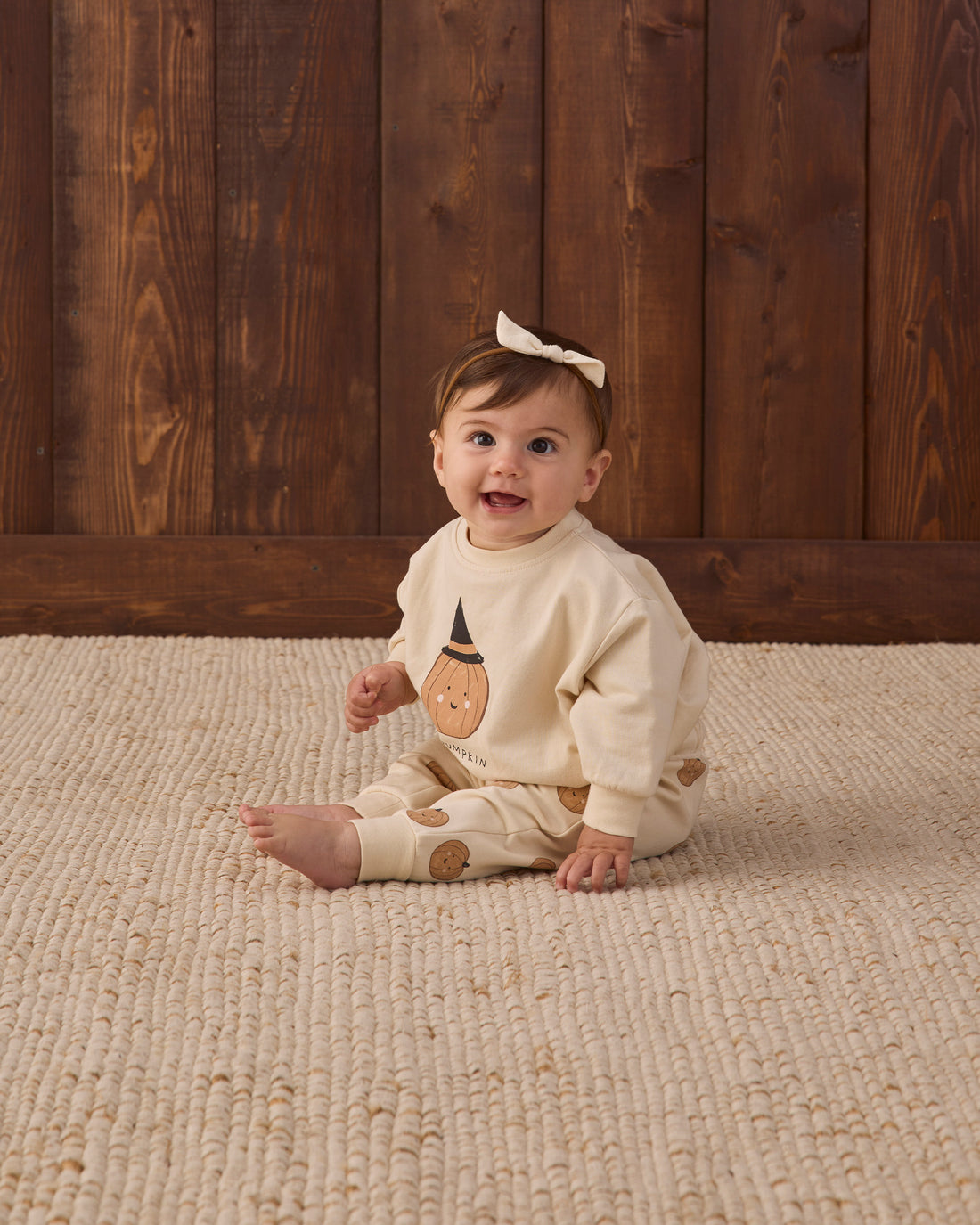 Quincy Mae RELAXED FLEECE SWEATPANT PUMPKINS