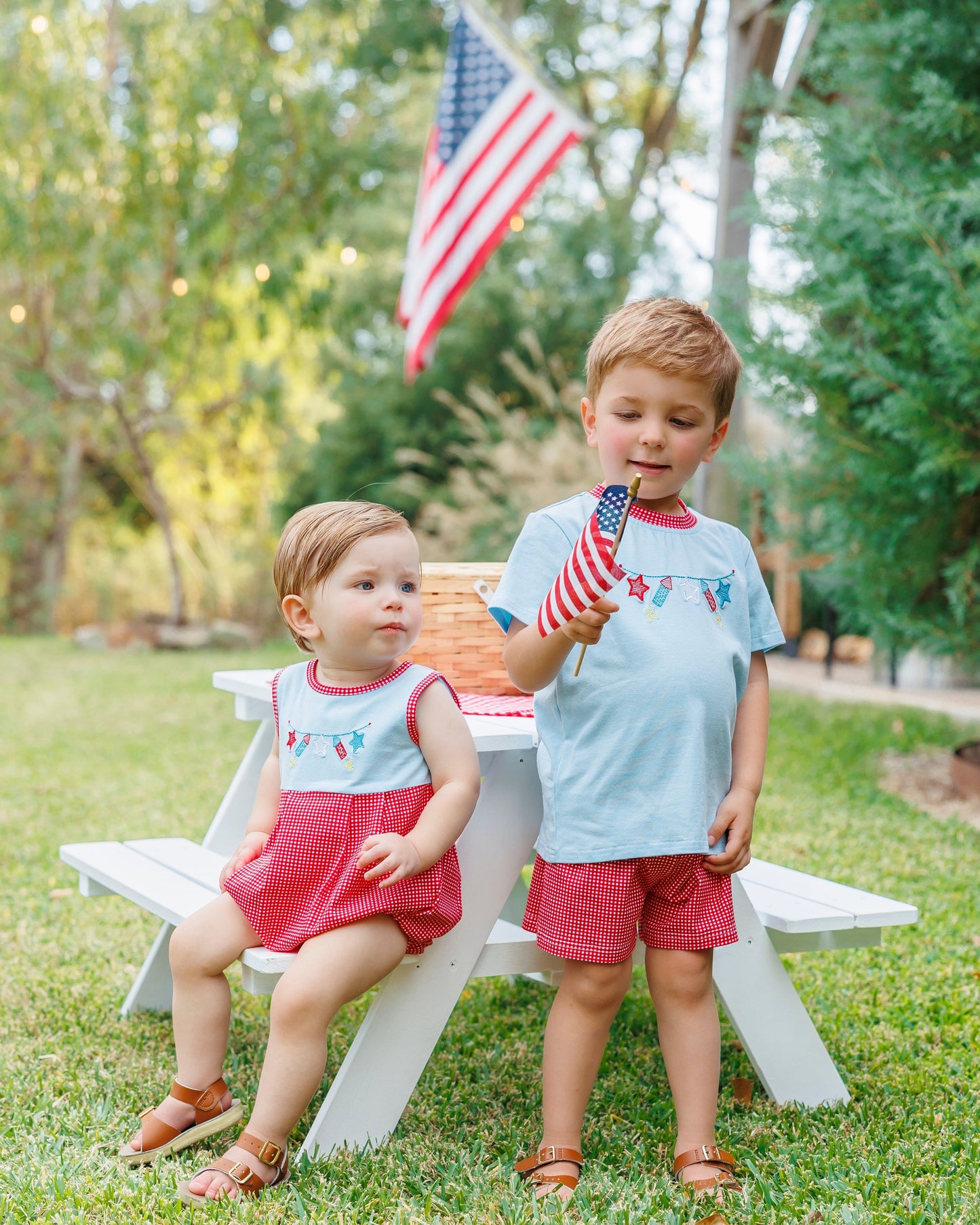 Jellybean Boy's Star Spangled Banner Short Set