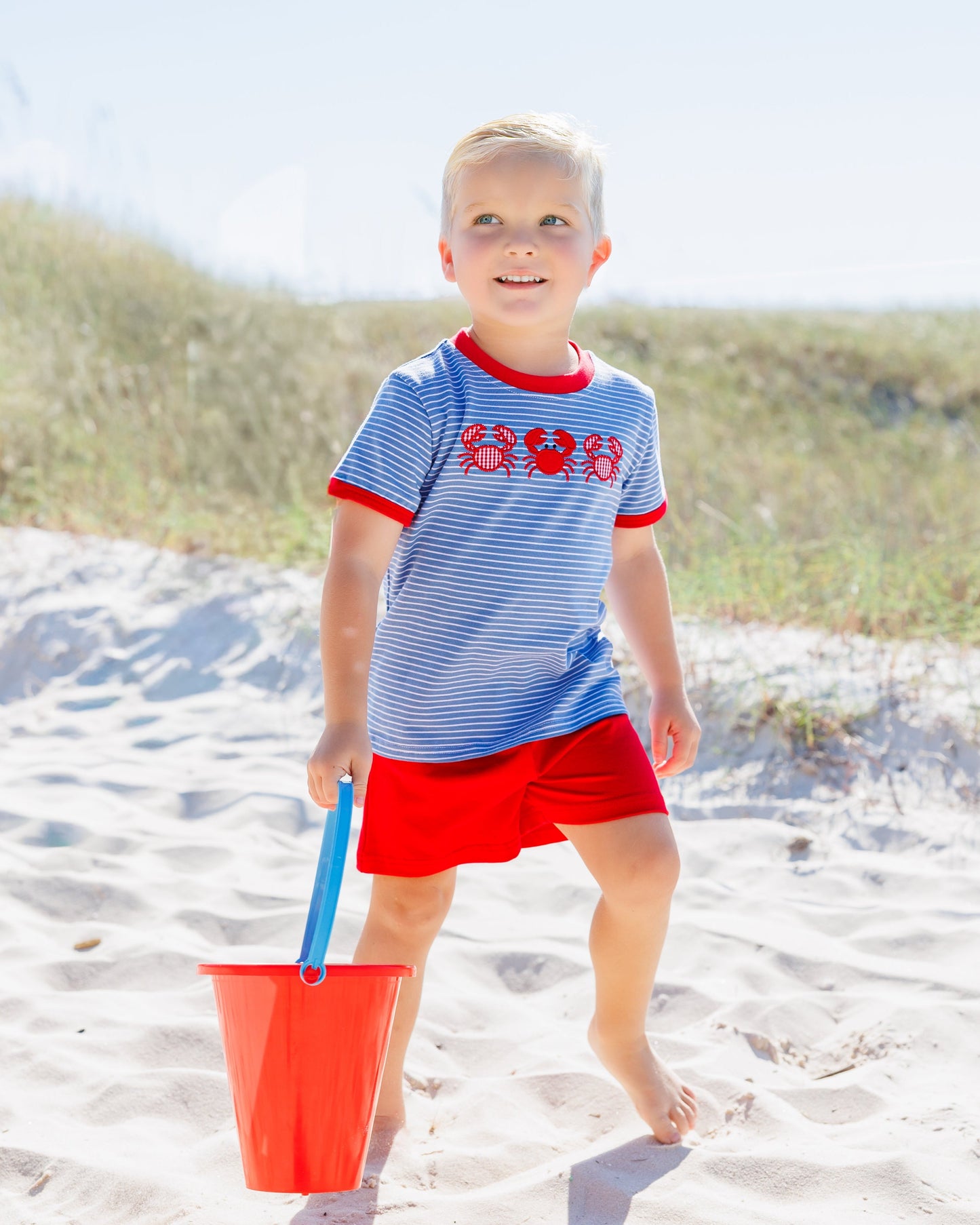 Jellybean Boy's Coastal Crab Short Set - Persnickety Shop
