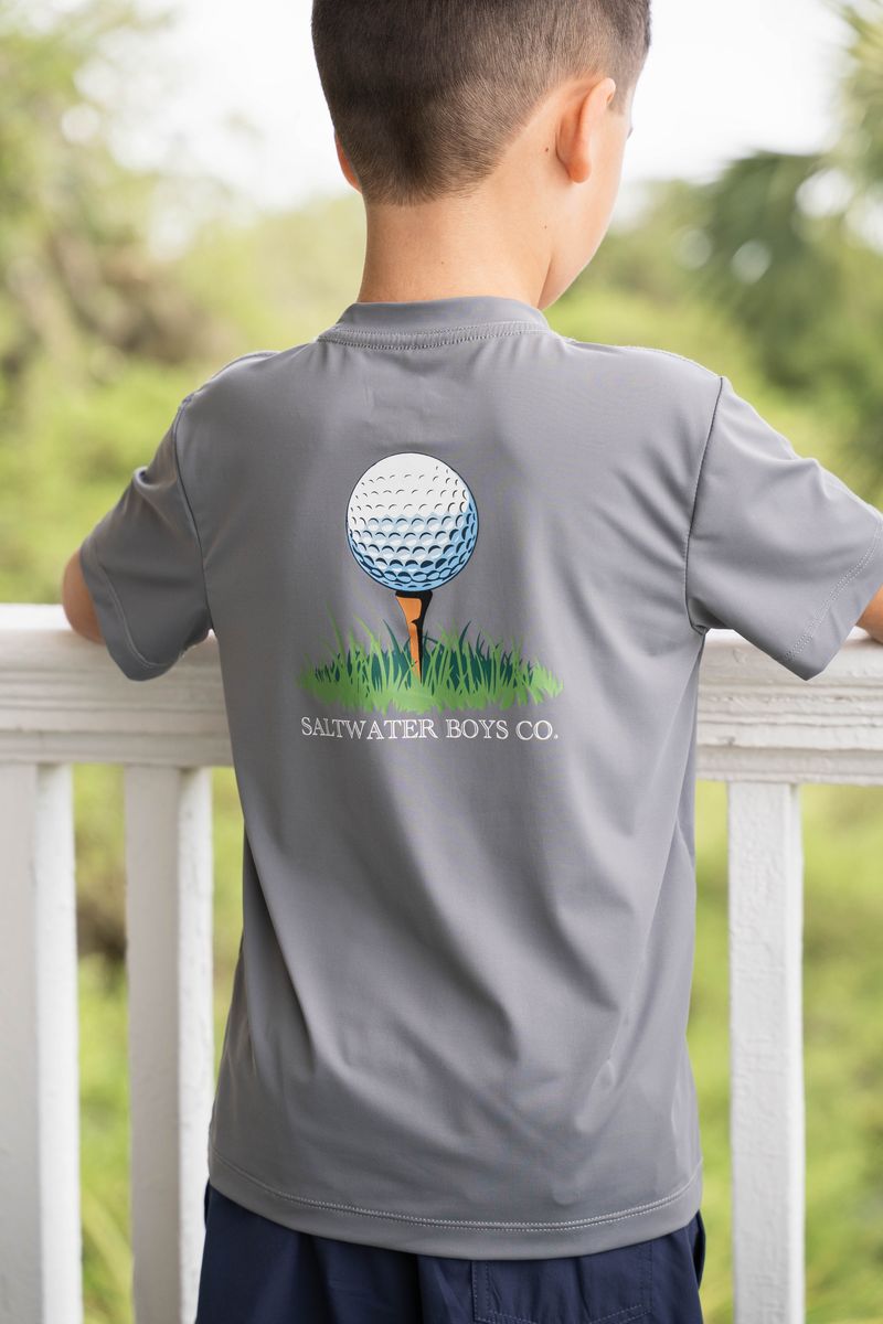 SALTWATER BOYS COMPANY PERFORMANCE POCKET TEE- GOLF