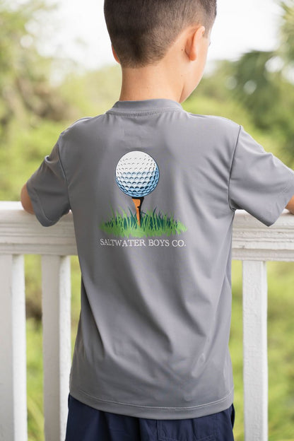 SALTWATER BOYS COMPANY PERFORMANCE POCKET TEE- GOLF