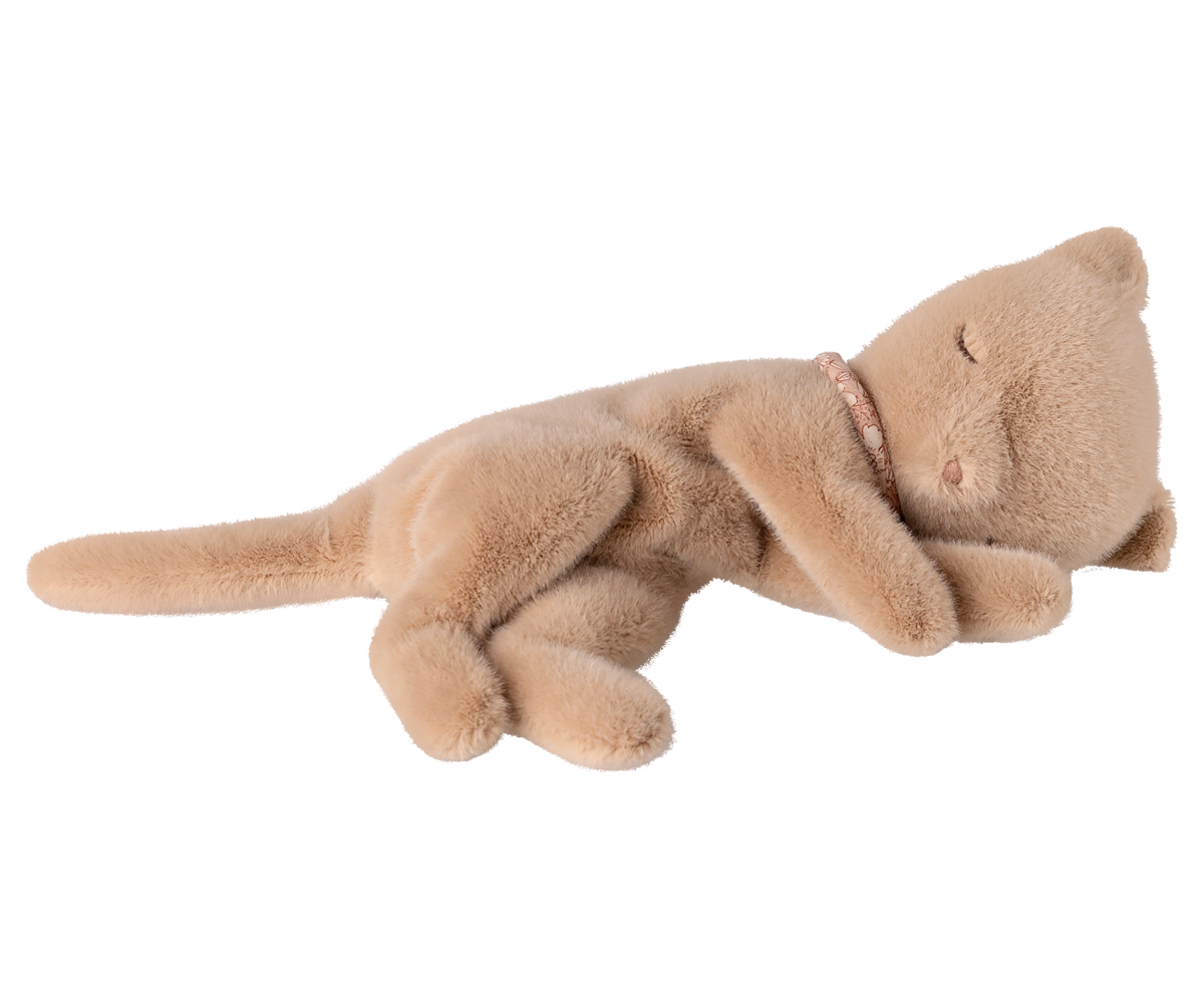 Maileg Sleeping kitten plush, Small - Cream peach - Persnickety Shop