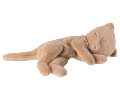 Maileg Sleeping kitten plush, Small - Cream peach - Persnickety Shop