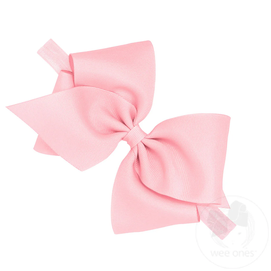 Mini King Classic Grosgrain Girls Hair Bow on Baby Band - Persnickety Shop
