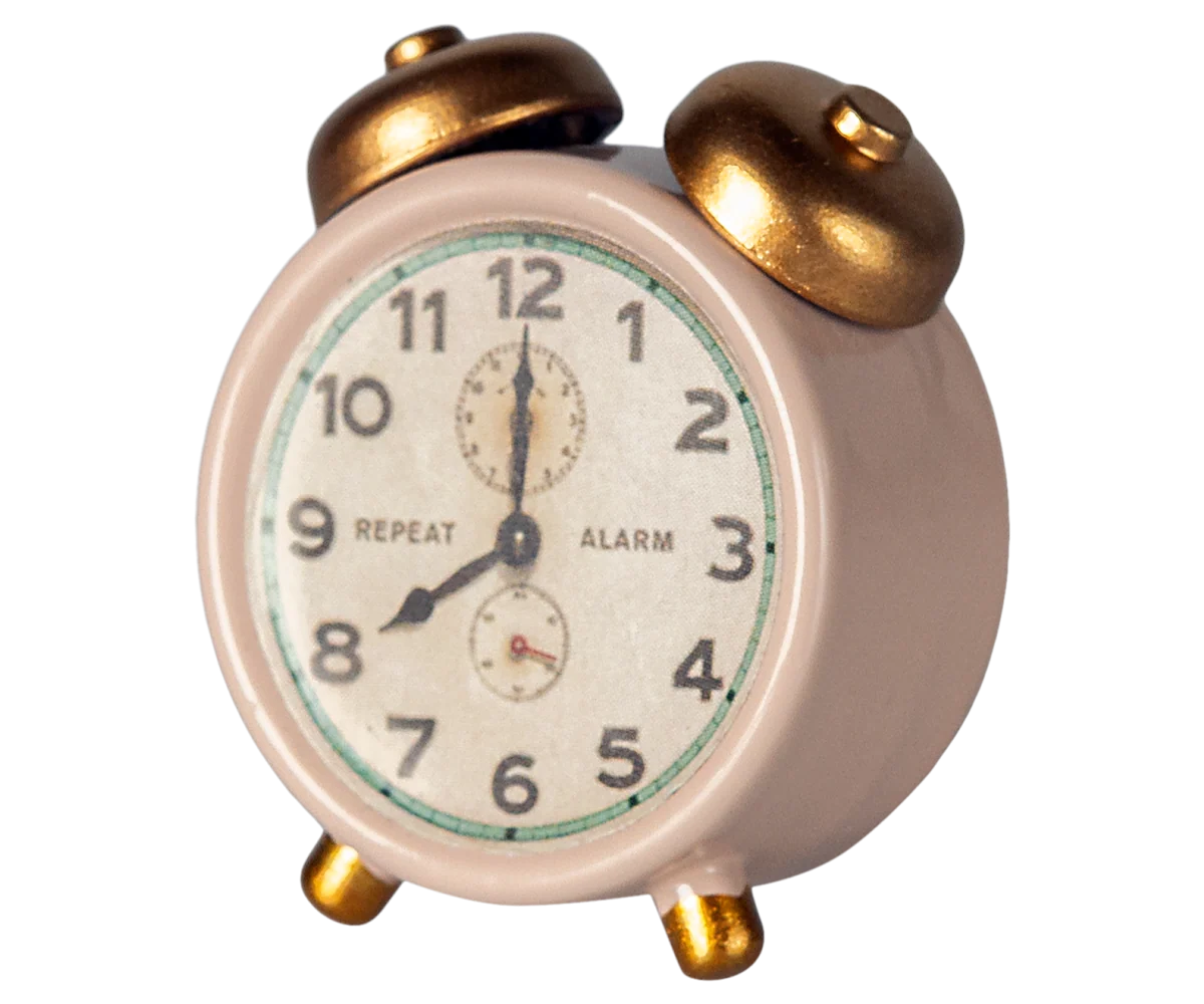 Maileg NEW Alarm clock, Mouse - Powder