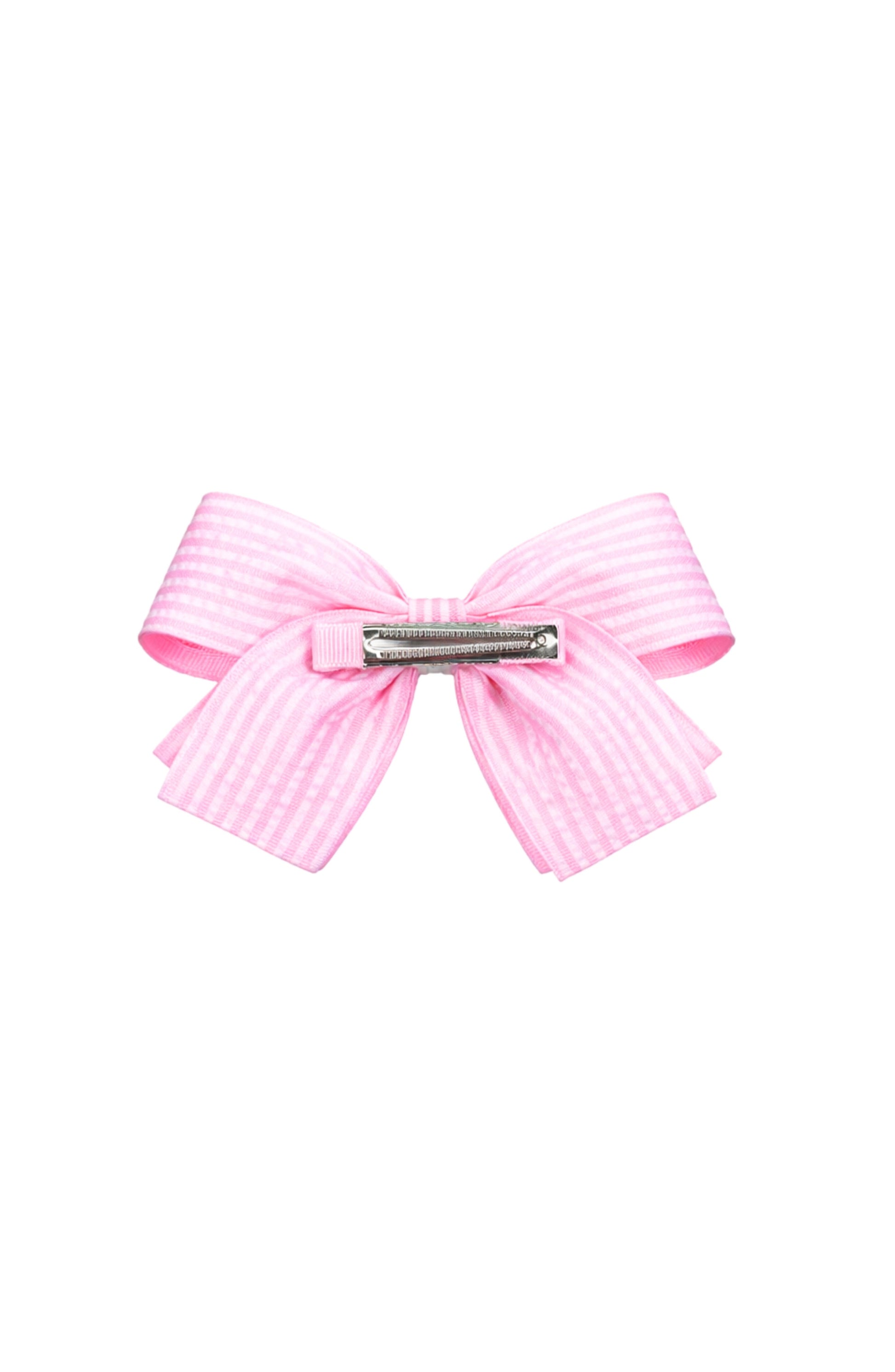 Bits & Bows Golf Ball Seersucker Hair Bow- Pink - Persnickety Shop
