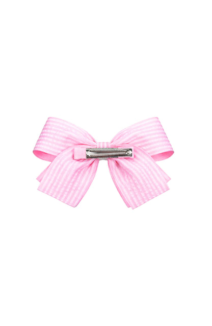 Bits & Bows Golf Ball Seersucker Hair Bow- Pink - Persnickety Shop