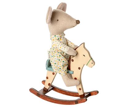 Maileg NEW Rocking horse, Mouse - Spotted