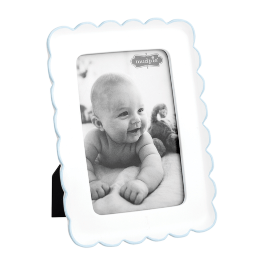 Blue Scalloped Resin Frames - Persnickety Shop