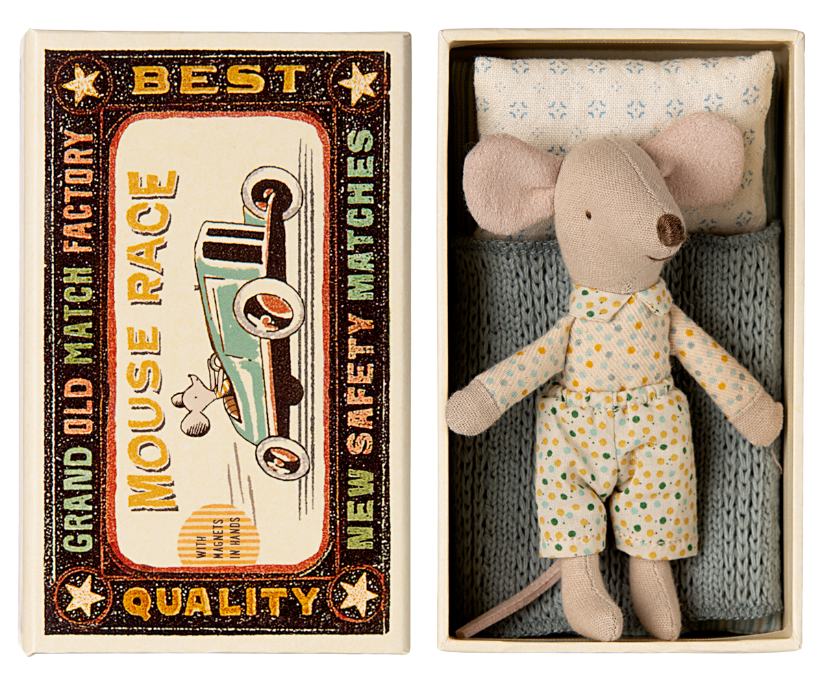 Little brother mouse in matchbox