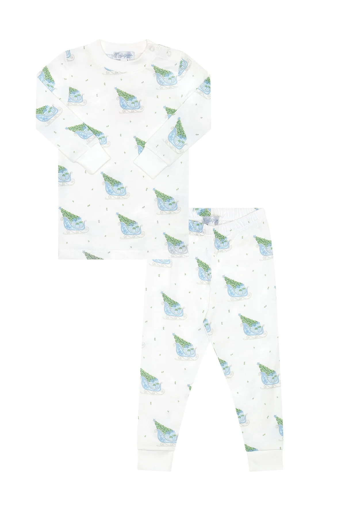 Nellapima Blue Merry Sleighs Pajamas - Persnickety Shop